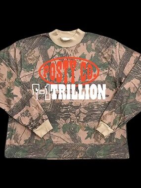 POSTY CO Post Malone Long Sleeve F-1 Trillion Camo Shirt Large Used
